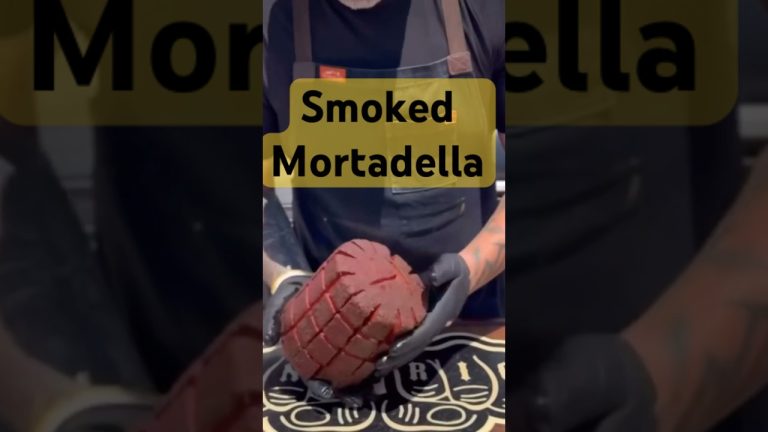 Smoked Bologna/Mortadella on bbq #food #bbq #mortadella #pork #recipe #barbecue #bbqlovers