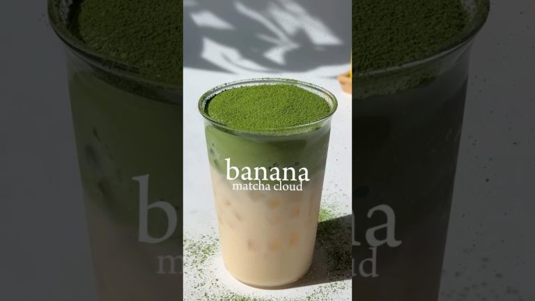 Home Barista MATCHA Series 🍵 | Ice BANANA Matcha Cloud 🍌☁️ | Matcha Recipes #banana #matcha #latte
