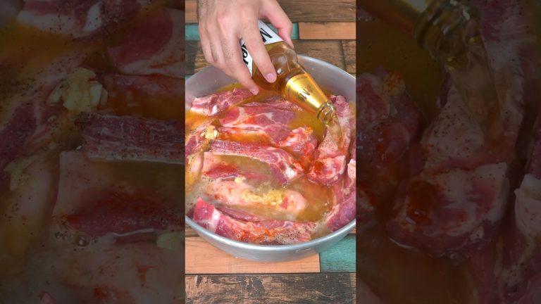 Sin utlizar aceite solo con jugo de naranja y cerveza