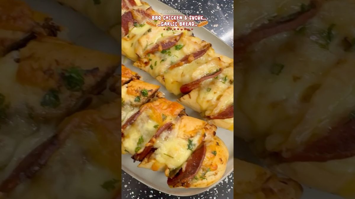 Bbq garlic bread 🥰🤩#bbq #bbqlovers #easypizza