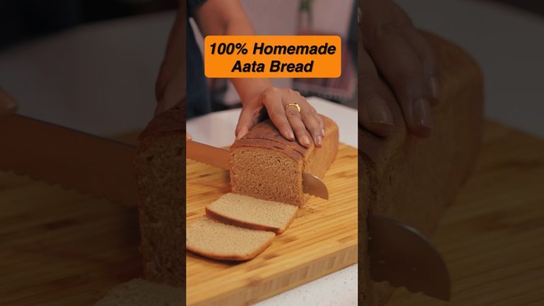 घर पर बनाये मार्किट से बढ़िया ब्रेड | Easy 100% Whole Wheat Bread 🍞 #shorts #simplifyyourspace