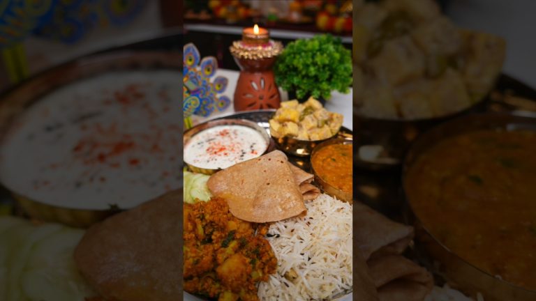 Veg Thali ASMR Diwali Special #shorts
