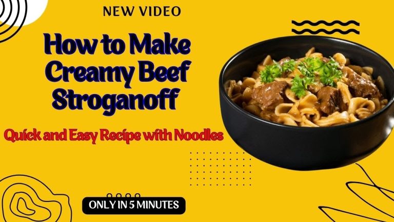 How to Make Creamy Beef Stroganoff – Quick and Easy Recipe with Noodles | @EuropeanHomeCooking