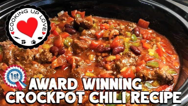 Crockpot Chili Recipe – Award Winning Chili Recipe | Potluck Recipes | Cooking Up Love