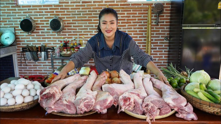 '' 10 huge pork legs '' Yummy pork legs cooking with country style – Cooking with Sreypov