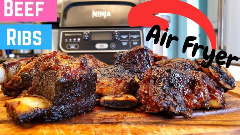 BBQ Air fryer Beef Ribs | Ninja Foodi Grill Recipes