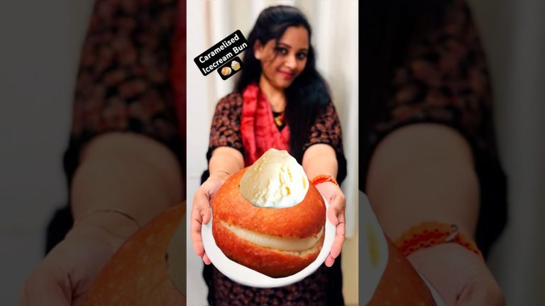 #shorts Icecream Bun #selinesrecipes #icecream #eveningsnacks #bread