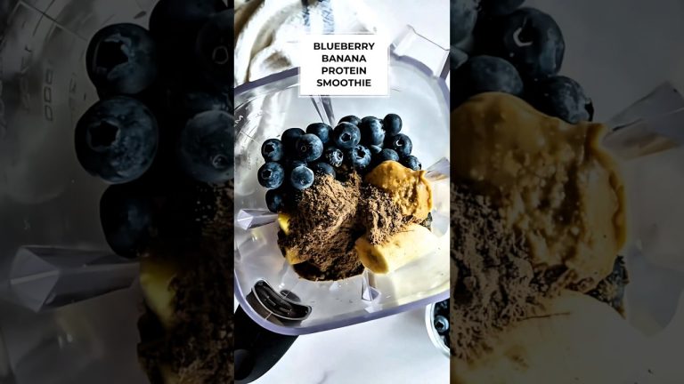Blueberry Banana Protein Smoothie|Healthy Breakfast ideas |Smoothie Recipes|Protein shake #short