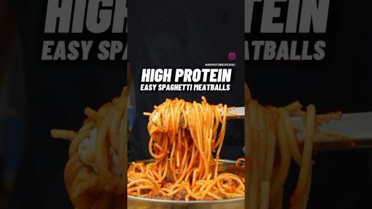 🍝 High-Protein Spaghetti & Meatballs Made EASY! 💪 Ready in Minutes! ⏱️ #HealthyEats #ProteinPacked