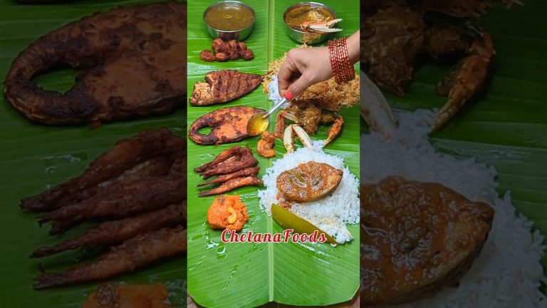 100% Homemade Seafood Feast😋 ur favourite item?🤔 Nonveg Andhra Meals, Lunch Thali, South Indian Food