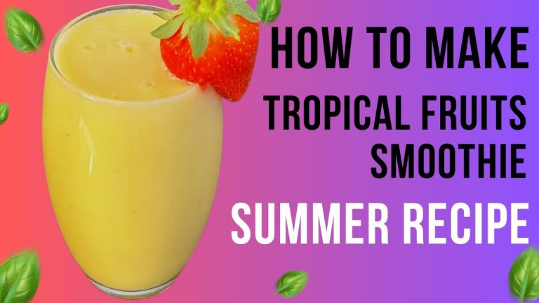 Tropical fruits smoothie!! pineapple, banana ginger lemon water! healthy smoothie recipes