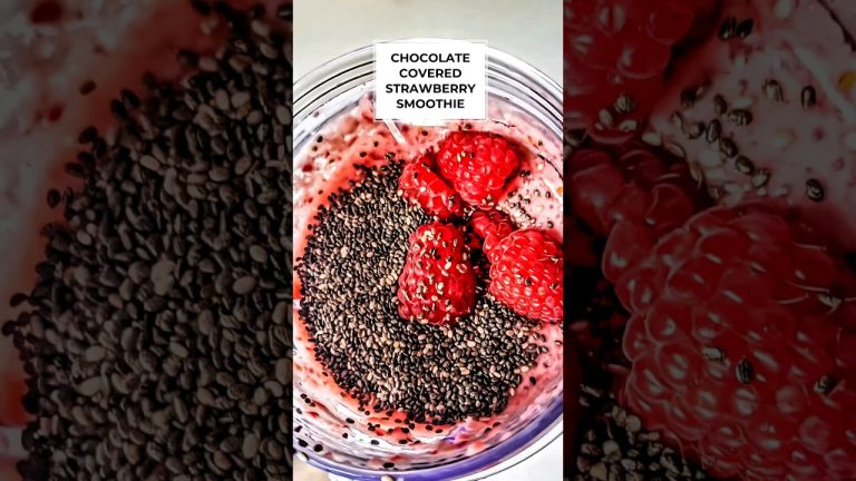 Chocolate Covered Strawberry Smoothie!!! #shorts