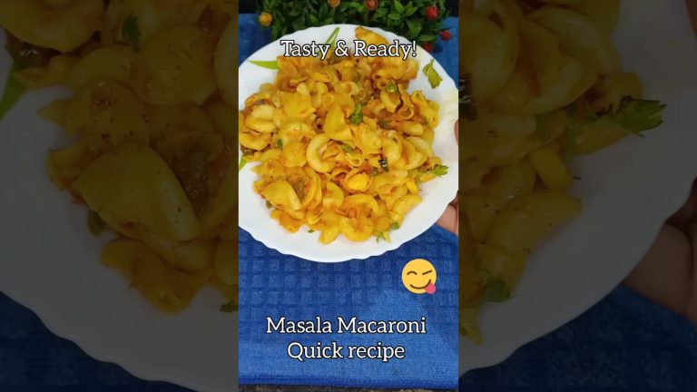Masala Macaroni Quick Recipe 😋#food #ytshorts #shorts #viralvideo
