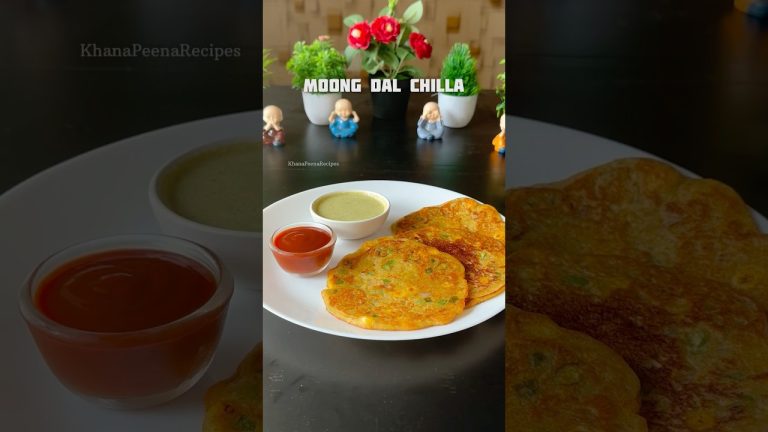 Trending Recipe of Moong Dal Chilla #shorts #recipe #chilla #food #healthy