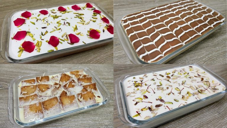 4 Different Dessert Recipes In One Video | Fatema's Dream Bakery | #dessertrecipe #recipe