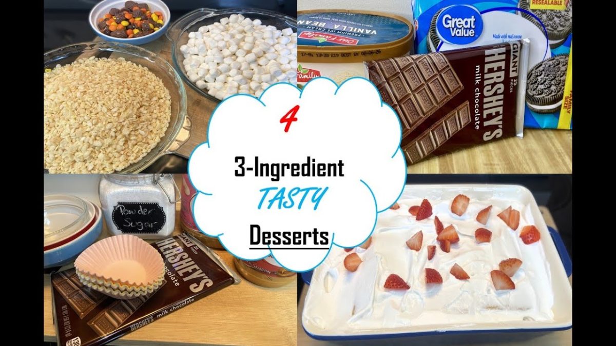 4 Easy 3-Ingredient DESSERT Recipes