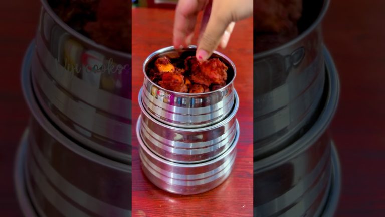 Sunday special: Mutton kulambu with chicken 65 & egg gravy #shortvideo #lunchideas #lunchbox #lunch