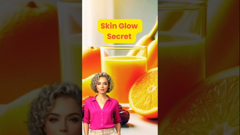 Skin Glow Secret Quick Orange Smoothie Recipe!🍊 #beautytips #shorts
