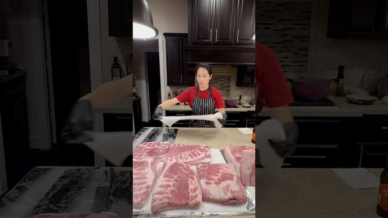 Pork belly portioning❤️ #porkbelly #koreanfood #koreanrecipe #koreanbbq