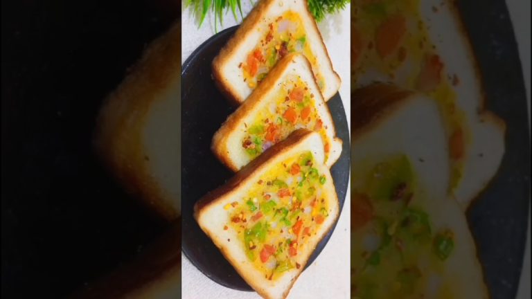 Vegetarian bread omelette recipe ||#food #shortvideo #recipe
