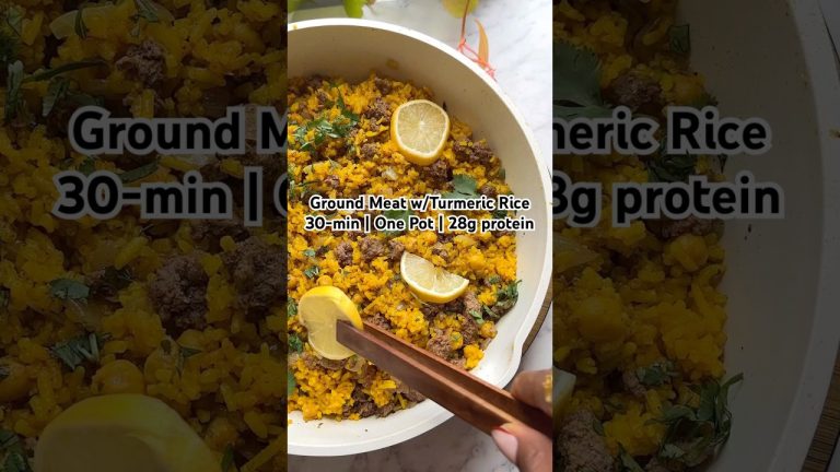 An easy 30 minute meal #quickrecipe  #easymeals #rice #turmeric #shortsrecipe Recipe in caption 💖