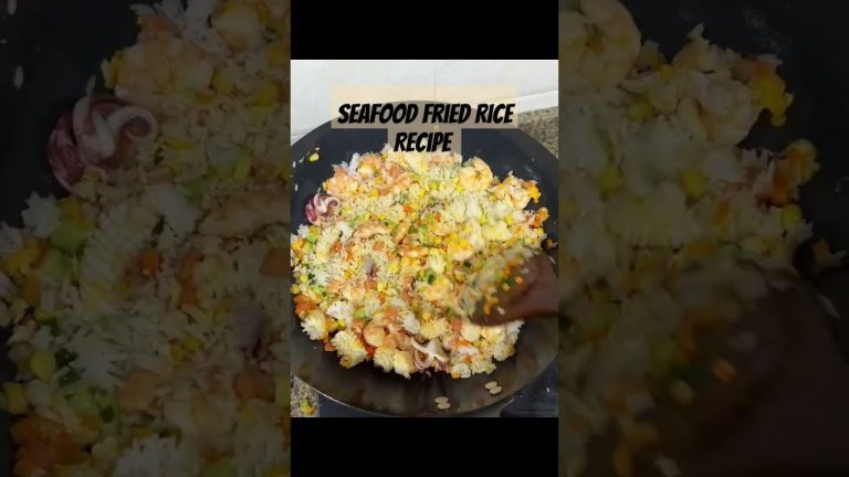 Seafood Fried Rice Recipe Try this 😋👍#food #friedrice