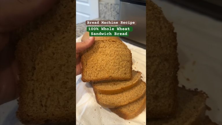 Bread Machine Whole Wheat Sandwich Bread! Soft–not dense! #bread #recipe