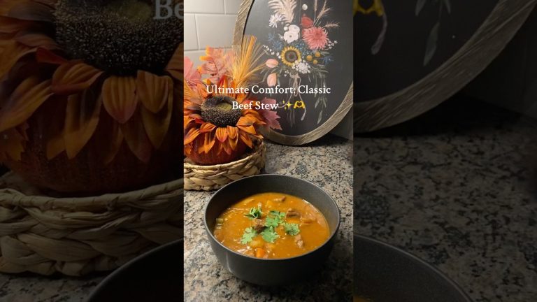 A hearty beef stew dinner 🥘💛 #homemade #comfortfood #beefstew #recipe #tasty #foodie #cooking