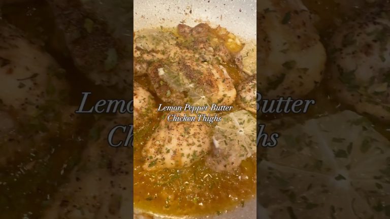 Easy Lemon Pepper Chicken Thighs Recipe #chickenrecipe #chicken #dinner #recipe #cooking #homemade
