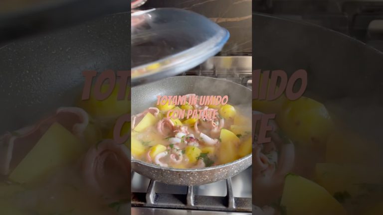 Totani in umido con patate alla siciliana – Stewed squid with potatoes  #recipe  #food #fish