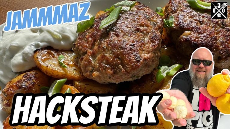 Jammmaz Hacksteak a la Griechenland mit Zitronenkartoffeln – 030 BBQ