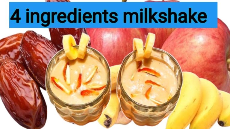 High Protein Milkshake Recipe | 4 ingredients milkshake recipe | healthy milkshake