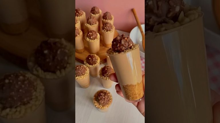 Quick Ferrero Rocher CheeseCake Dessert cups Recipe at home #dessert #recipe
