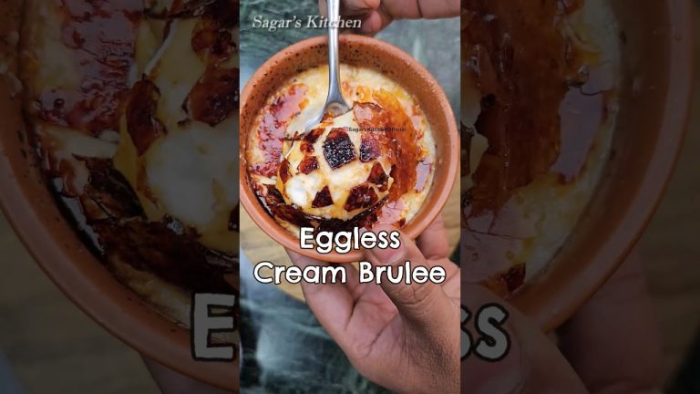 Eggless but it's Very Creamy and Perfect, Cream Brulee #Shorts #Viral