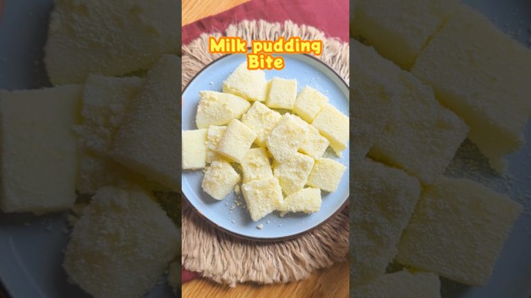 how to make milk pudding bites /Milk pudding/Viral dessert recipe#dessert#pudding #viralvideo#shorts