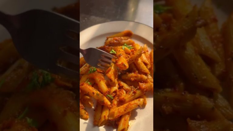 Red sauce Pasta Recipe 🍝| #shorts #youtube #cooking #asmr #pasta