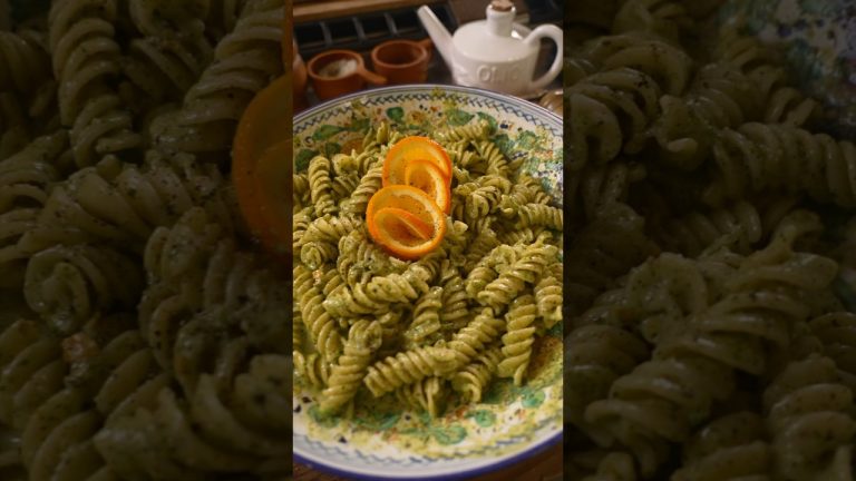 Orange Peel Pesto Pasta