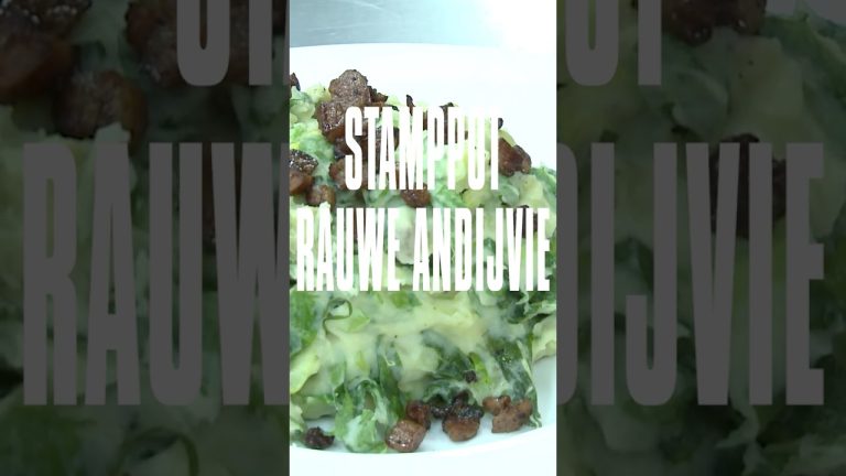 AndijvieStamppot met spekjes. Een masterclass stamppot rauwe andijvie.