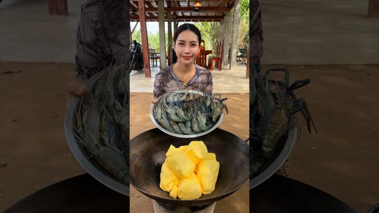 Shrimp salad with butter cook recipe #cooking #food #recipe #shortvideo #short