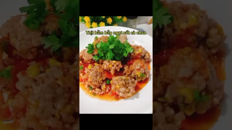 Minced meat sweet corn tomato sauce #cooking #food #Foodie #bepnhametep