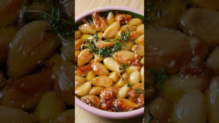 Caprese style tart with garlic confit puff pastry