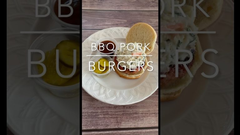 BBQ Pork Burgers #groundpork #pork #burger #burgerrecipe #bbq