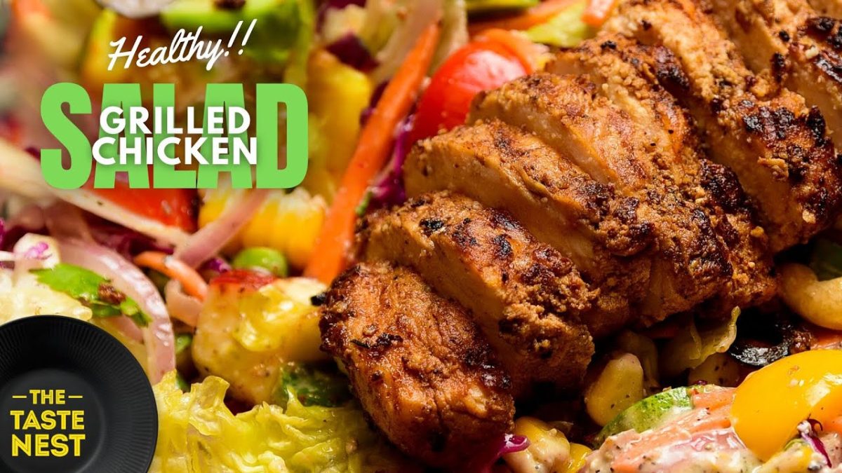 Grilled Chicken Salad, Healthy Salad Recipe (weight loss Recipe)