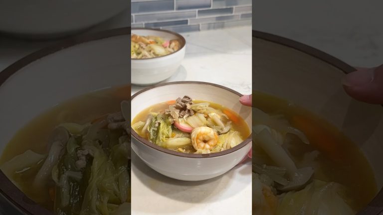 Mixed vegetable and seafood ramen (Gomoku ankake ramen) 🍜✨ #ramen #homemadenoodles