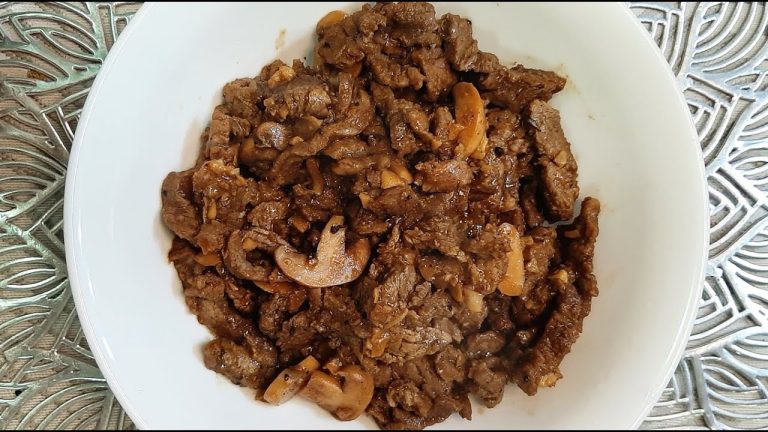 Quick & Easy Garlic Pepper Beef with Mushrooms Recipe ala Jollibee