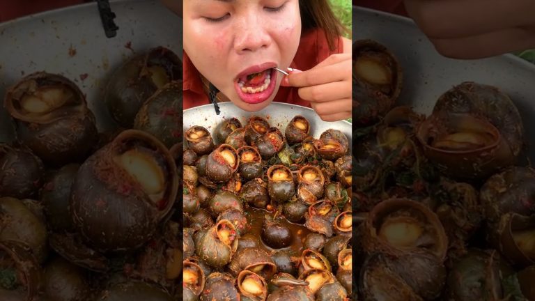 snail fried so yummy, snail recipe, seafood recipe #shorts #short #food 15