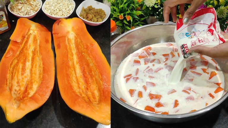 papaya milkshake recipe || पपीता मिल्क शेक || papaya juice recipe || papaya smoothie recipe