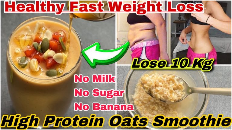 Oats Breakfast Smoothie Recipe for Weight Loss Without Milk, Sugar, and Banana | Lose 10 Kg weight