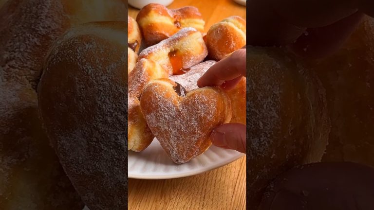 Trending Heart Shape Donuts ASMR Recipe at home #donuts #cooking #food #asmreating #asmr #nonveg