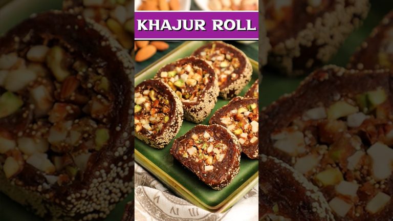Sugar Free Dates and Dry Fruits Roll | Khajur Roll Recipe #shorts #datesrecipes #dryfruits